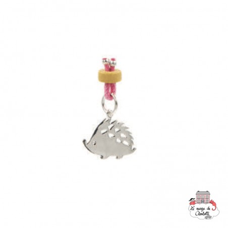 Set Hedgehog, pink necklace and earrings - NEB-NBNK061rose - By Nébuline - Jewelry and jewel box - Le Nuage de Charlotte