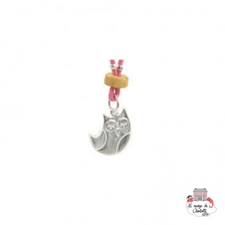 Set Hibou, Collier cordon rose et Boucles d'Oreille - NEB-NBNK059rose - By Nébuline - Bijoux - Le Nuage de Charlotte