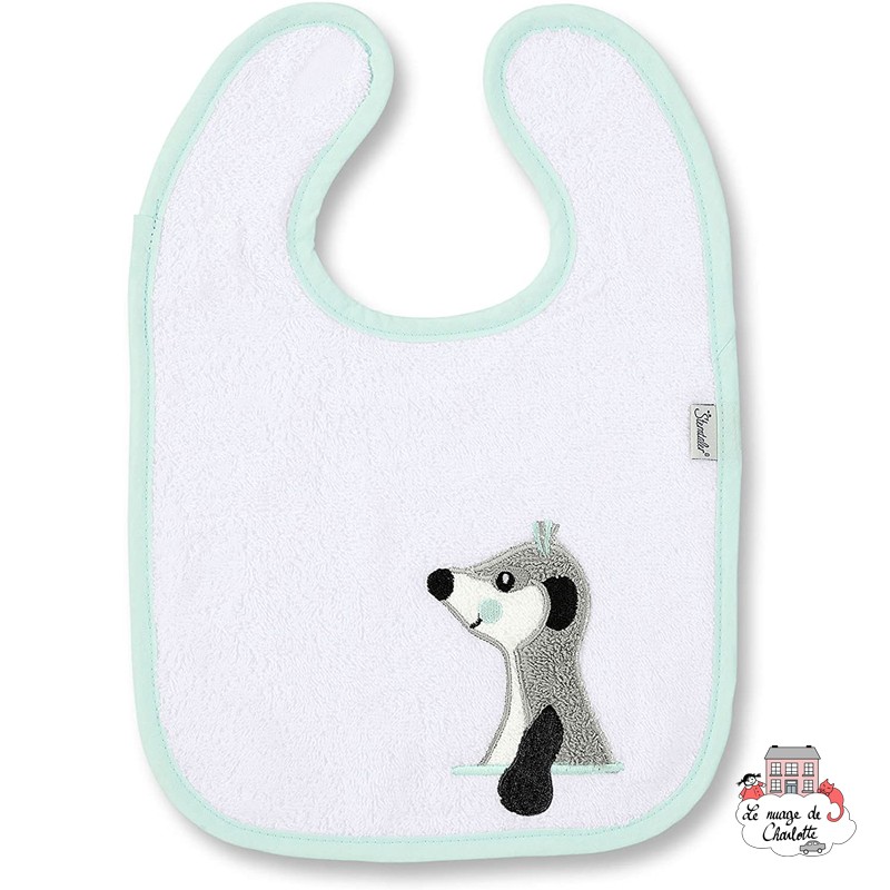 Bib with Velcro Elvis the Meerkat - STE-7031622-500 - Sterntaler - Placemats & Bibs - Le Nuage de Charlotte