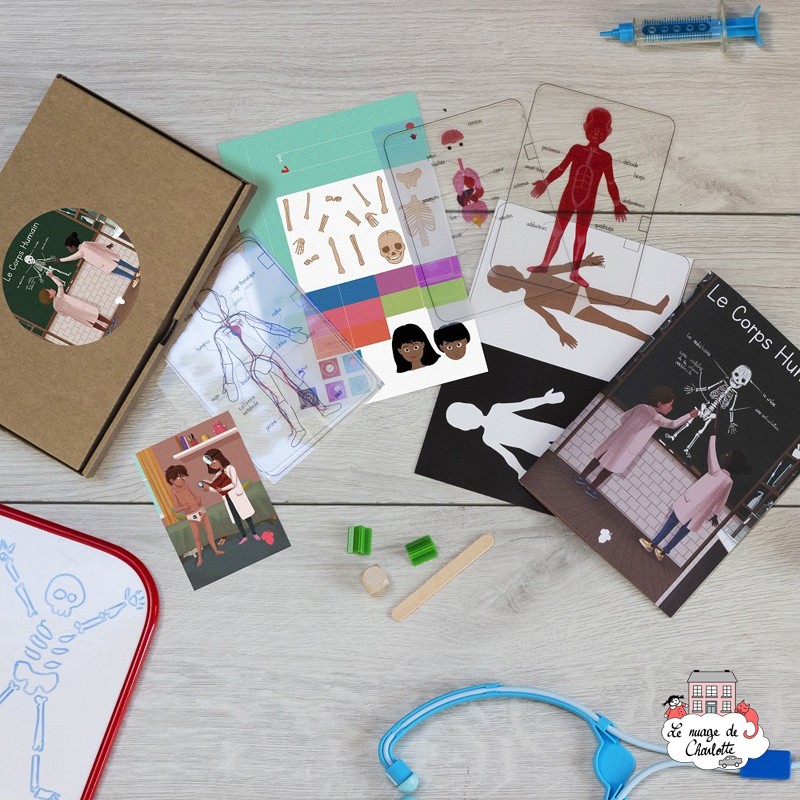 KIT: The Human Body - LAI-CORPS HUMAIN - L'atelier Imaginaire - Creative boxes - Le Nuage de Charlotte