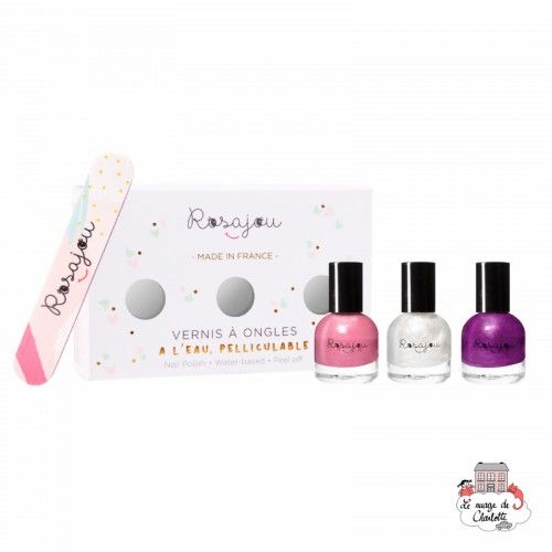 Coffret 3 Vernis "Rubis" / "Perle" / "Royal" - ROS-COVA20B - Rosajou - Maquillage et cosmétique fantaisie pour enfants - Le N...