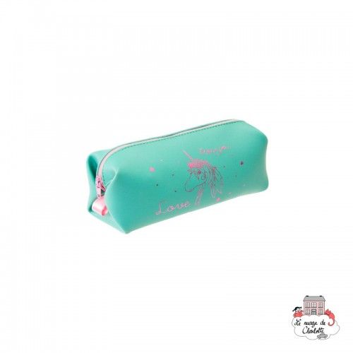 Trousse verte - Licorne - ROS-TR20B - Rosajou - Maquillage et cosmétique fantaisie pour enfants - Le Nuage de Charlotte