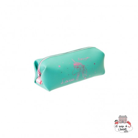 Trousse verte - Licorne - ROS-TR20B - Rosajou - Maquillage et cosmétique fantaisie pour enfants - Le Nuage de Charlotte