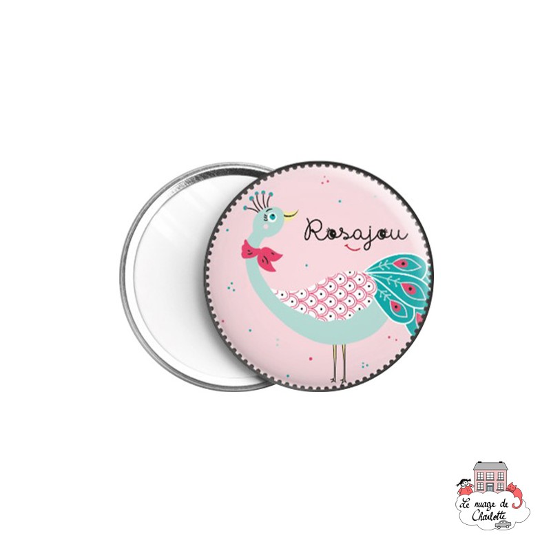 Pocket mirror - Peacock - ROS-M01 - Rosajou - Pocket mirror - Le Nuage de Charlotte