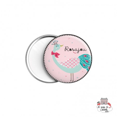 Pocket mirror - Peacock - ROS-M01 - Rosajou - Pocket mirror - Le Nuage de Charlotte