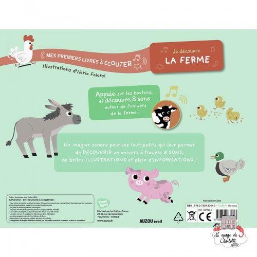 Je découvre la ferme - AUZ-9782733833643 - Editions Auzou - Preschool - Le Nuage de Charlotte