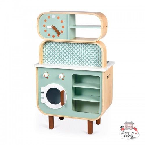 Cuisine double face Coocker Reverso (Bois) - JAN-J06594 - Janod - Cuisines et magasins - Le Nuage de Charlotte