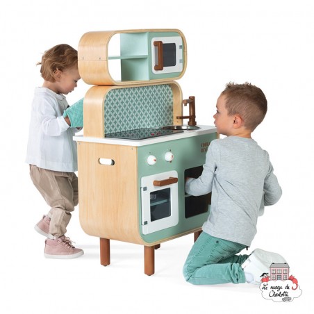 Cuisine double face Coocker Reverso (Bois) - JAN-J06594 - Janod - Cuisines et magasins - Le Nuage de Charlotte