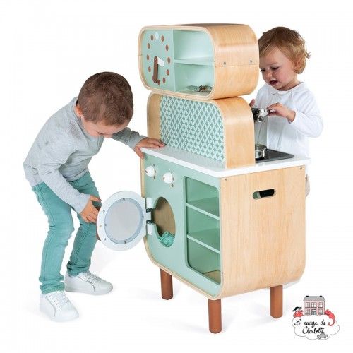 Cuisine double face Coocker Reverso (Bois) - JAN-J06594 - Janod - Cuisines et magasins - Le Nuage de Charlotte