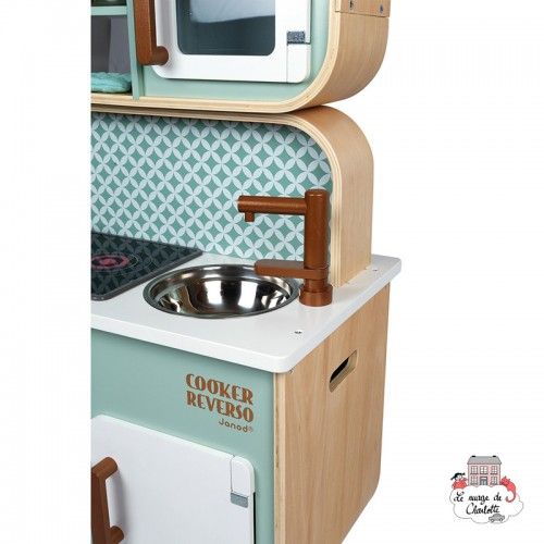 Cuisine double face Coocker Reverso (Bois) - JAN-J06594 - Janod - Cuisines et magasins - Le Nuage de Charlotte