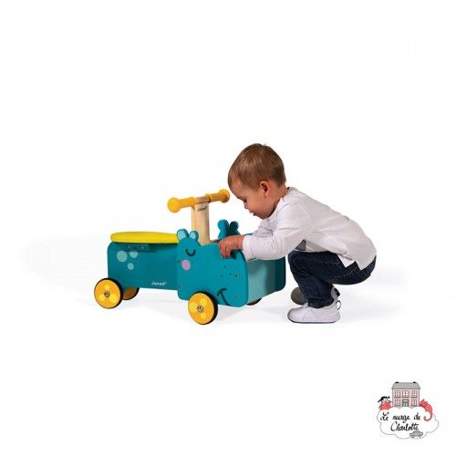 Hippopotamus Ride-On (wood) - JAN-J08003 - Janod - Ride-on - Le Nuage de Charlotte