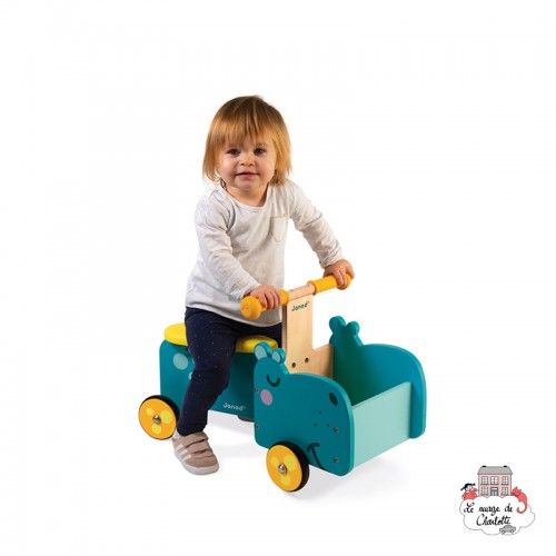 Hippopotamus Ride-On (wood) - JAN-J08003 - Janod - Ride-on - Le Nuage de Charlotte