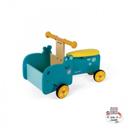 Hippopotamus Ride-On (wood) - JAN-J08003 - Janod - Ride-on - Le Nuage de Charlotte