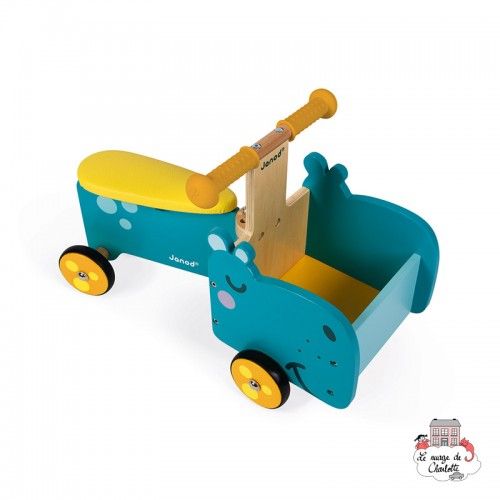 Hippopotamus Ride-On (wood) - JAN-J08003 - Janod - Ride-on - Le Nuage de Charlotte