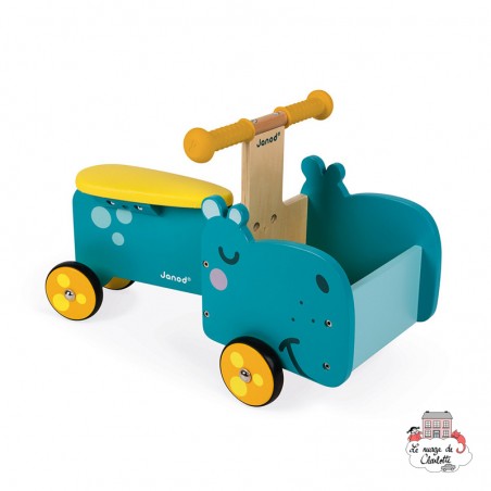 Hippopotamus Ride-On (wood) - JAN-J08003 - Janod - Ride-on - Le Nuage de Charlotte