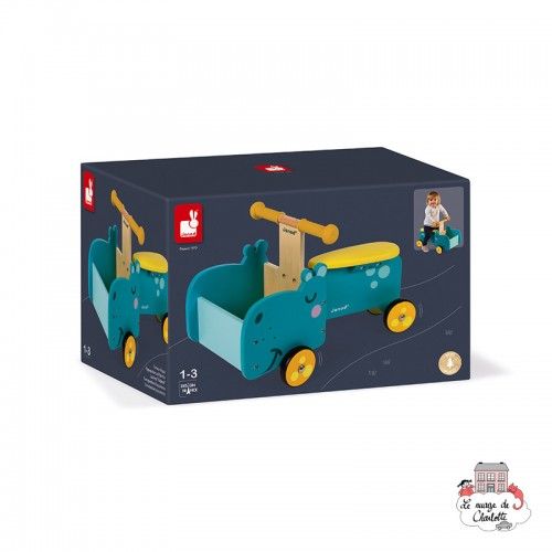 Hippopotamus Ride-On (wood) - JAN-J08003 - Janod - Ride-on - Le Nuage de Charlotte