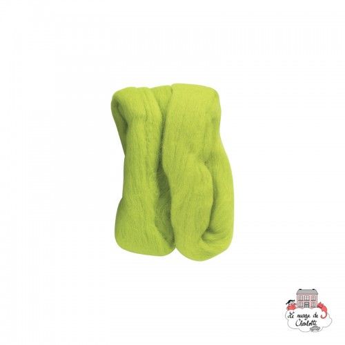 Natural Wool Roving - Lime - CLV-7921 - Clover - Felting - Le Nuage de Charlotte