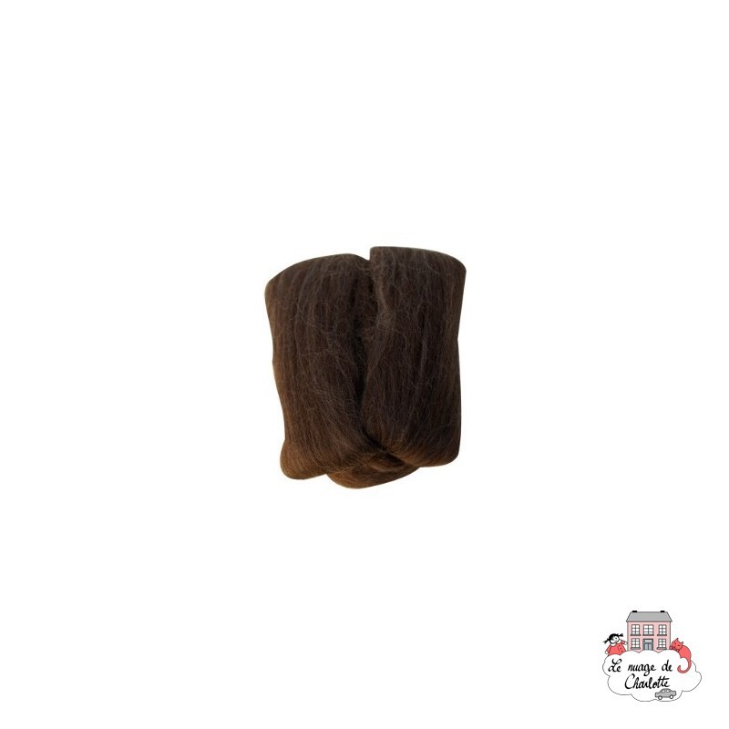 Natural Wool Roving - Choco - CLV-7936 - Clover - Felting - Le Nuage de Charlotte