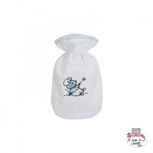 Housse pour bouillotte - Little Mice - Blanc - BBJ-wbmice - bébé-jou - Trousses et linge de bain - Le Nuage de Charlotte