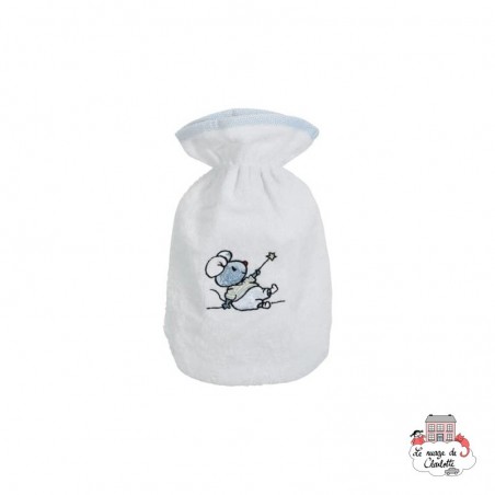 Housse pour bouillotte - Little Mice - Blanc - BBJ-wbmice - bébé-jou - Trousses et linge de bain - Le Nuage de Charlotte