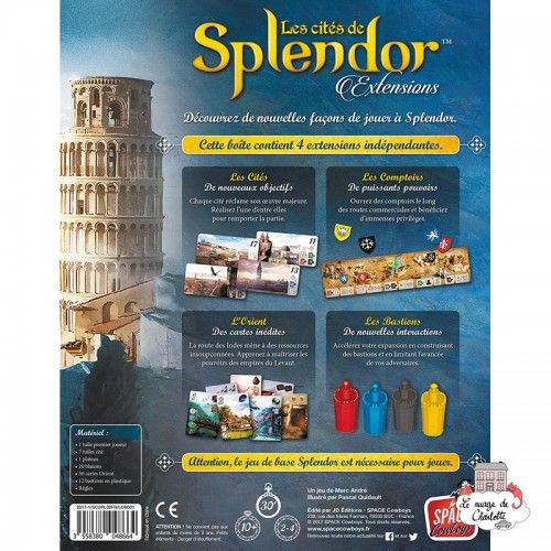 Splendor - Ext. - Les Cités De Splendor - SPC-191076 - Space Cowboys - Jeux de société - Le Nuage de Charlotte