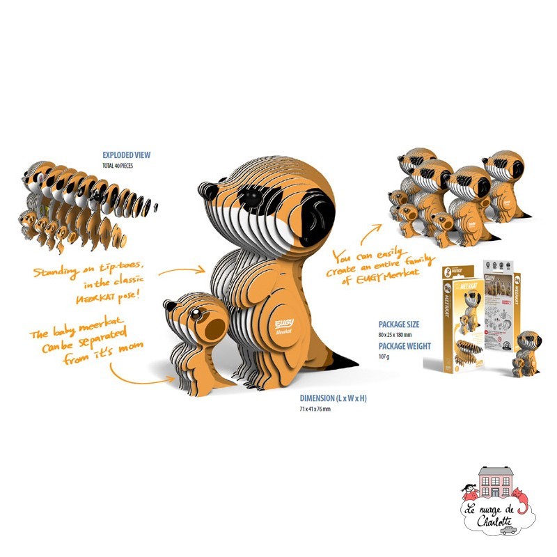 Eugy 046 - Mangouste - EUG-5313958 - dodoland - Maquettes en carton - Le Nuage de Charlotte