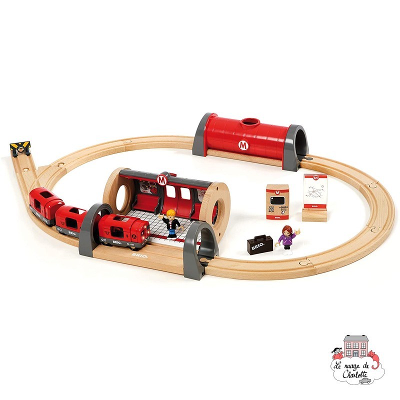 Circuit métro - BRI-33513 - Brio - Petits trains en bois - Le Nuage de Charlotte