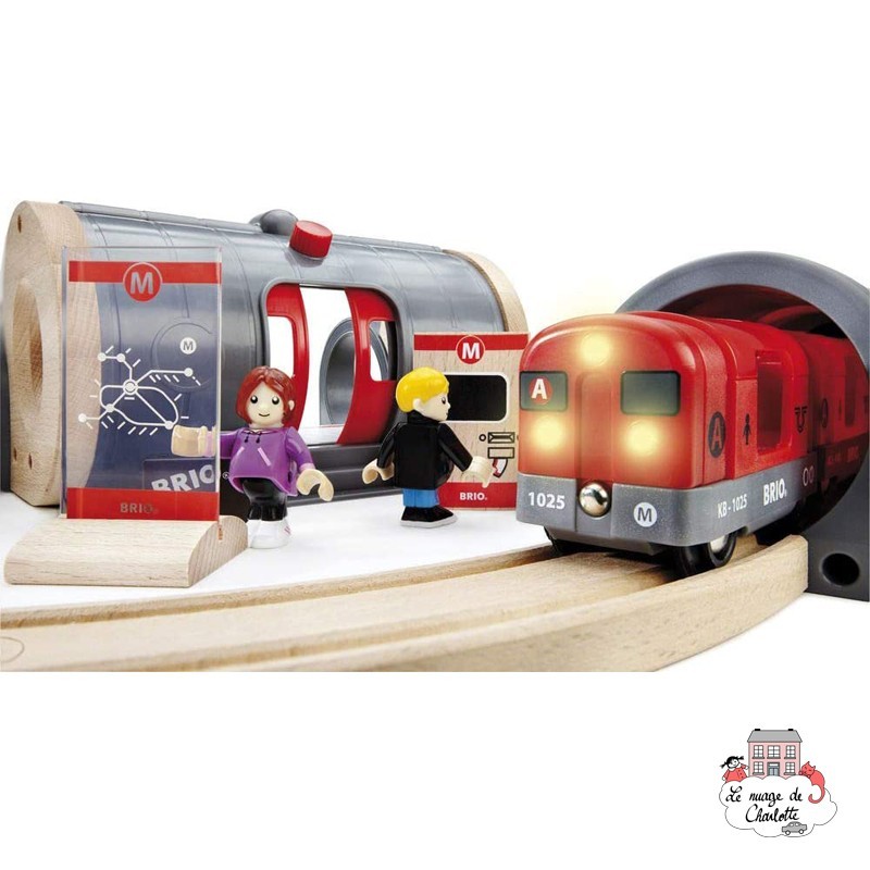 Circuit métro - BRI-33513 - Brio - Petits trains en bois - Le Nuage de Charlotte