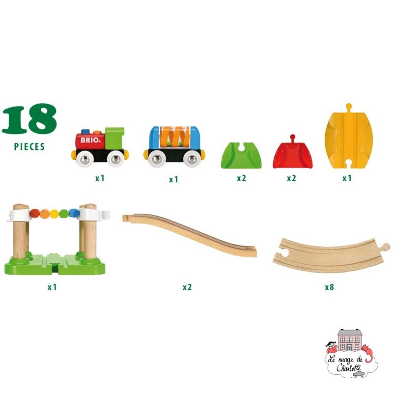 My First Railway Beginner Pack - BRI-33727 - Brio - Wooden Railway and Trains - Le Nuage de Charlotte