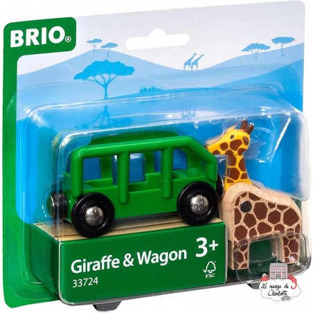 Wagon Girafe - BRI-33724 - Brio - Petits trains en bois - Le Nuage de Charlotte