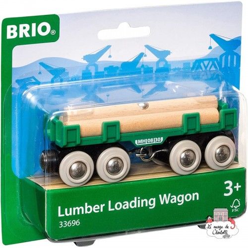 Wagon convoyeur de bois - BRI-33696 - Brio - Petits trains en bois - Le Nuage de Charlotte