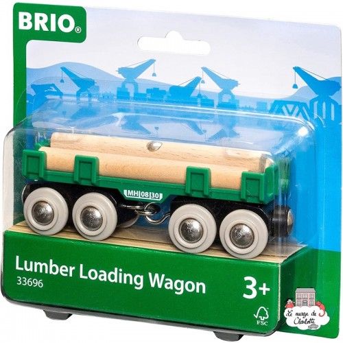 Lumber Loading Wagon - BRI-33696 - Brio - Wooden Railway and Trains - Le Nuage de Charlotte