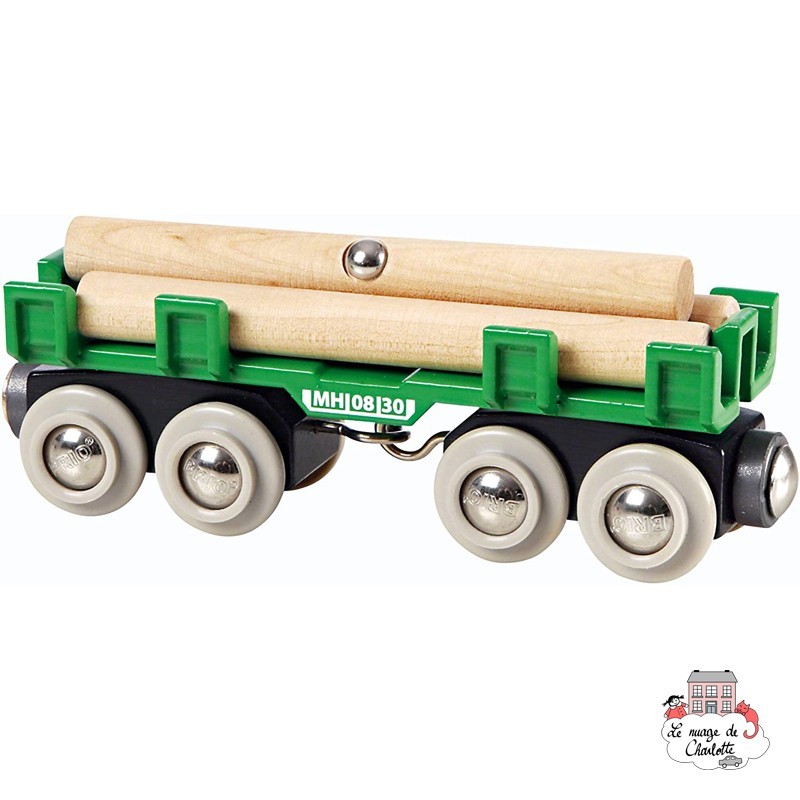 Wagon convoyeur de bois - BRI-33696 - Brio - Petits trains en bois - Le Nuage de Charlotte