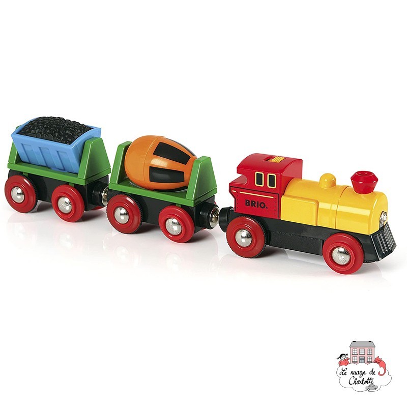 Train de marchandises avec lumière - BRI-33319 - Brio - Petits trains en bois - Le Nuage de Charlotte