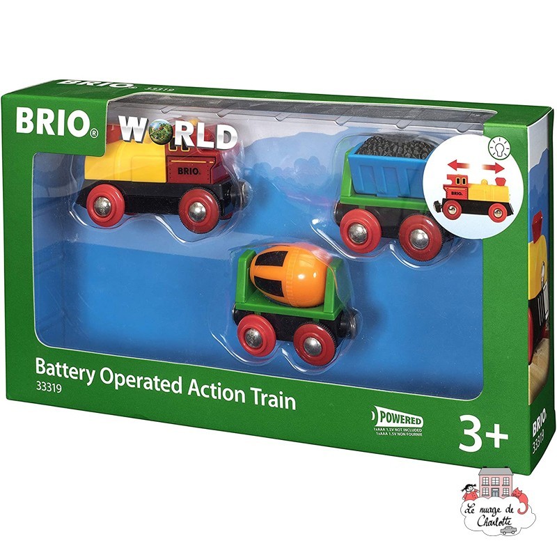 Train de marchandises avec lumière - BRI-33319 - Brio - Petits trains en bois - Le Nuage de Charlotte