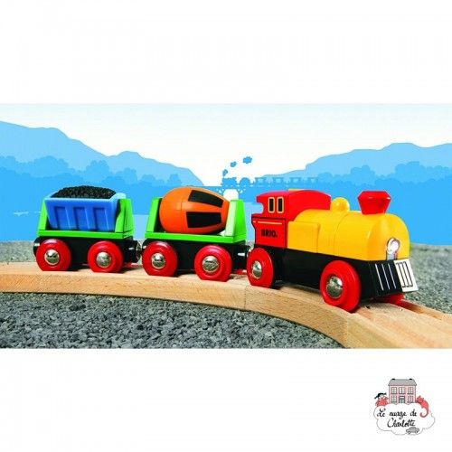 Train de marchandises avec lumière - BRI-33319 - Brio - Petits trains en bois - Le Nuage de Charlotte