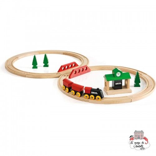 Circuit tradition en 8 - BRI-33028 - Brio - Petits trains en bois - Le Nuage de Charlotte