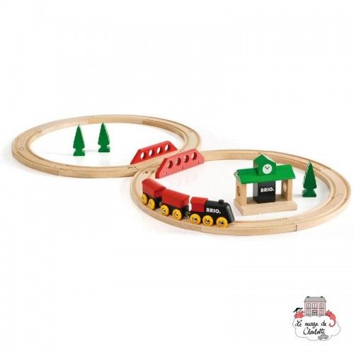 Circuit tradition en 8 - BRI-33028 - Brio - Petits trains en bois - Le Nuage de Charlotte