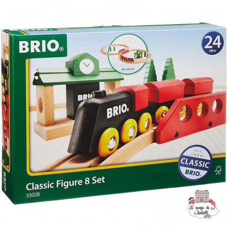 Circuit tradition en 8 - BRI-33028 - Brio - Petits trains en bois - Le Nuage de Charlotte