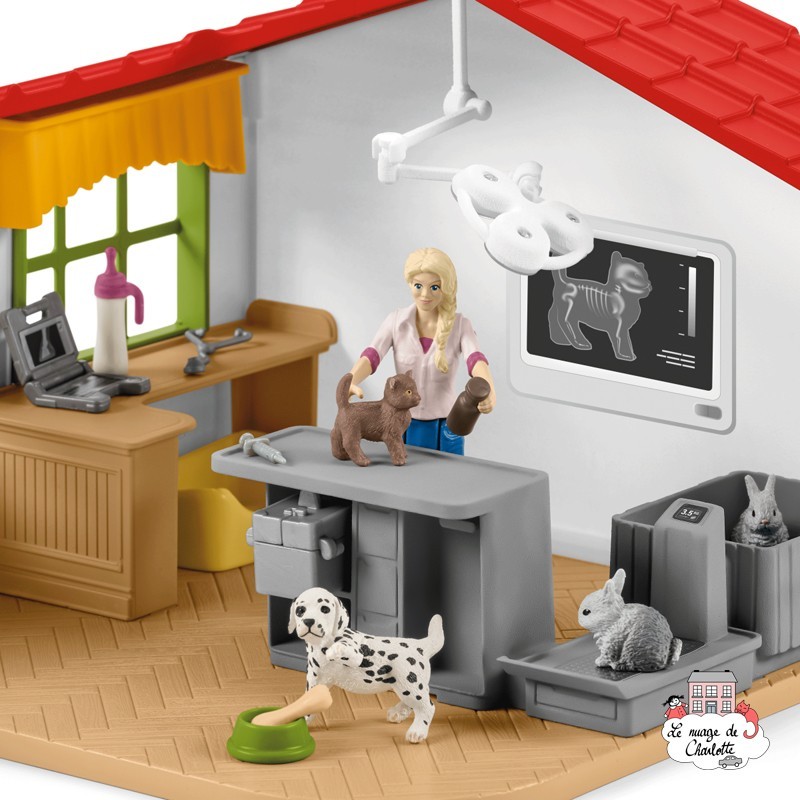 Clinique vétérinaire avec animaux domestique - SCH-42502 - Schleich - Schleich - Le Nuage de Charlotte