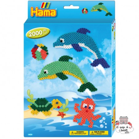 Kit de perles Midi - Les Dauphins - HAM-3435 - Hama - Perles à repasser - Le Nuage de Charlotte