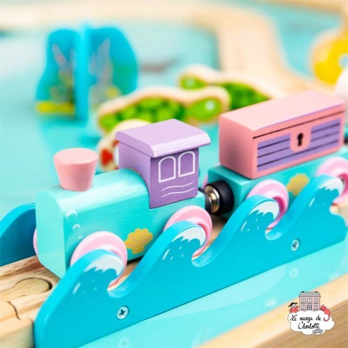 wooden train outdoor playset