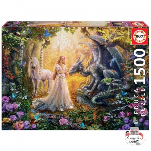 Dragon, princess and unicorn - EDU-17696 - Educa Borras - Puzzles for the bigger ones - Le Nuage de Charlotte