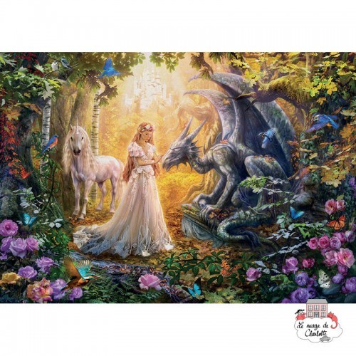 Dragon, princess and unicorn - EDU-17696 - Educa Borras - Puzzles for the bigger ones - Le Nuage de Charlotte