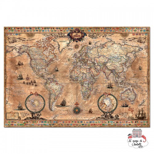 Antique World Map - EDU-15159 - Educa Borras - Puzzles for the bigger ones - Le Nuage de Charlotte