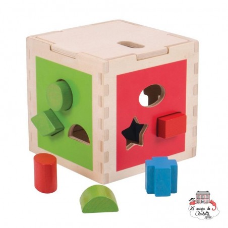 Cube de tri de formes - BIG-BB142 - Bigjigs - Jouets d'activité - Le Nuage de Charlotte