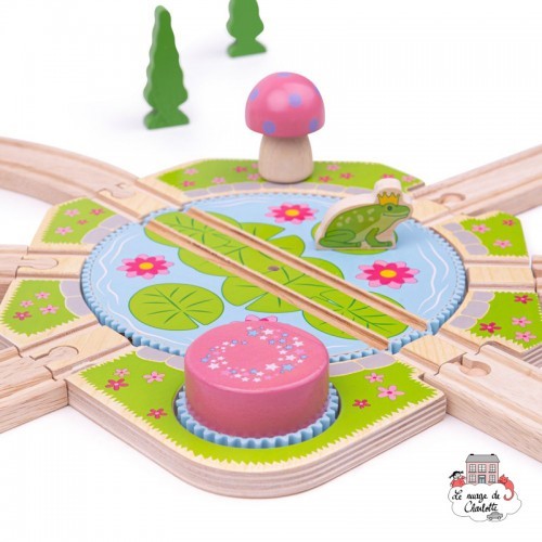 Lilypad Turntable - BIG-BJT265 - Bigjigs - Wooden Railway and Trains - Le Nuage de Charlotte