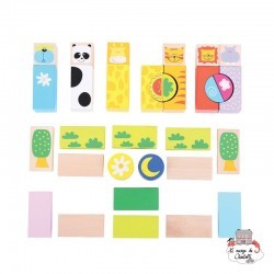 Safari Animal Building Blocks - BIG-BB081 - Bigjigs - Wooden blocks and boards - Le Nuage de Charlotte