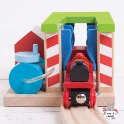 Station de lavage de train - BIG-BJT250 - Bigjigs - Petits trains en bois - Le Nuage de Charlotte