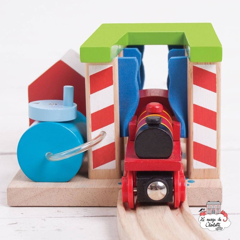 Station de lavage de train - BIG-BJT250 - Bigjigs - Petits trains en bois - Le Nuage de Charlotte